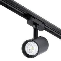 GU10 BLACK reflektor na prípojnice pre jednofázové prípojnice Nastaviteľné svietidlo na prípojnice SPOT Lamp