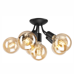 Stropné svietidlo VIGGO 6xE27 čierne LM-6.122 Lamkur