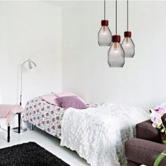 UMBRA závesné svietidlo ZWIS tmavé sklo pre LED 1xE27 LUMILED