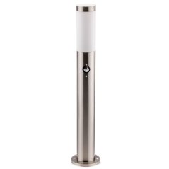 Záhradný stĺpik vonkajší E27 INOX 65cm so senzorom pohybu Lilium LUMILED