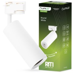 Reflektor koľajnicový GU10 biela RITI lampa do jednofázových koľajnicových systémov LUMILED