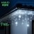 Vianočná led svetelná záclona vonkajšia flash - 1000led - 40m - studená biela / studená biela