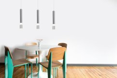 Závesné svietidlo LED Tuba Chrome ICE 15W 4000K IP20 Kov a akryl Milagro