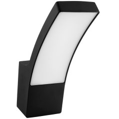 LED vonkajšie nástenné svietidlo čierne Nástenné svietidlo 10W 4000K IP44 LOGIA LUMILED