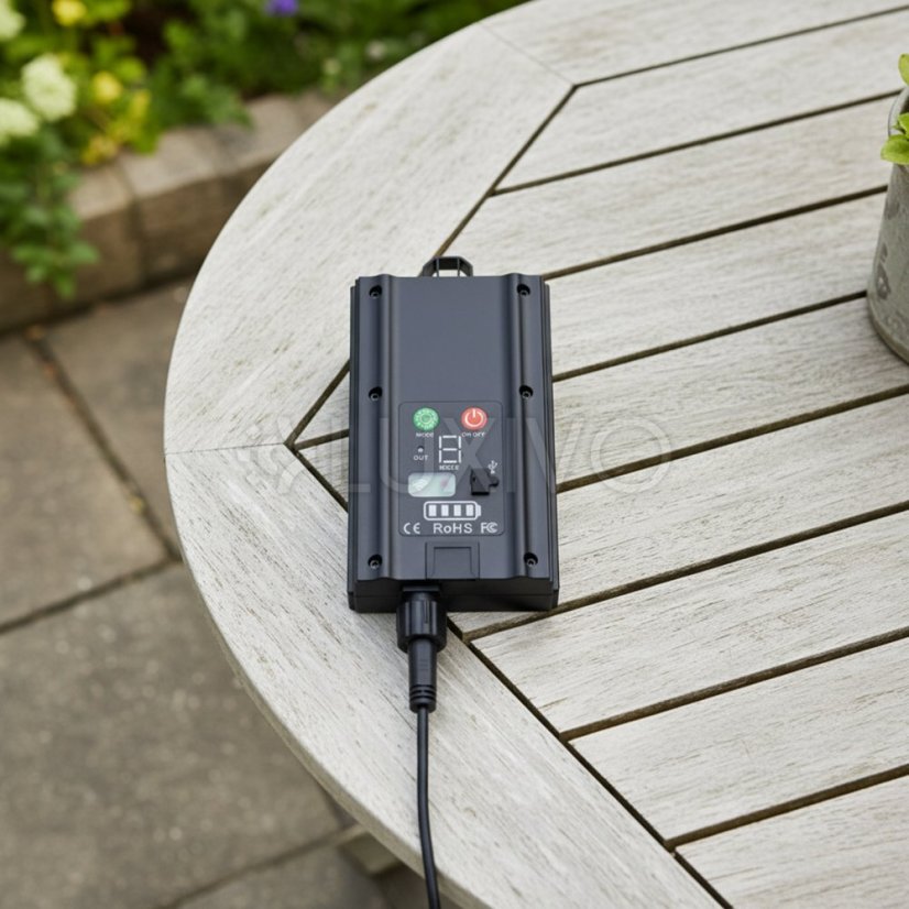 Solárna záhradná girlanda 40x LED dekoratívne žiarovky 20m 2700K teplá s diaľkovým ovládaním SOLENA LUMILED