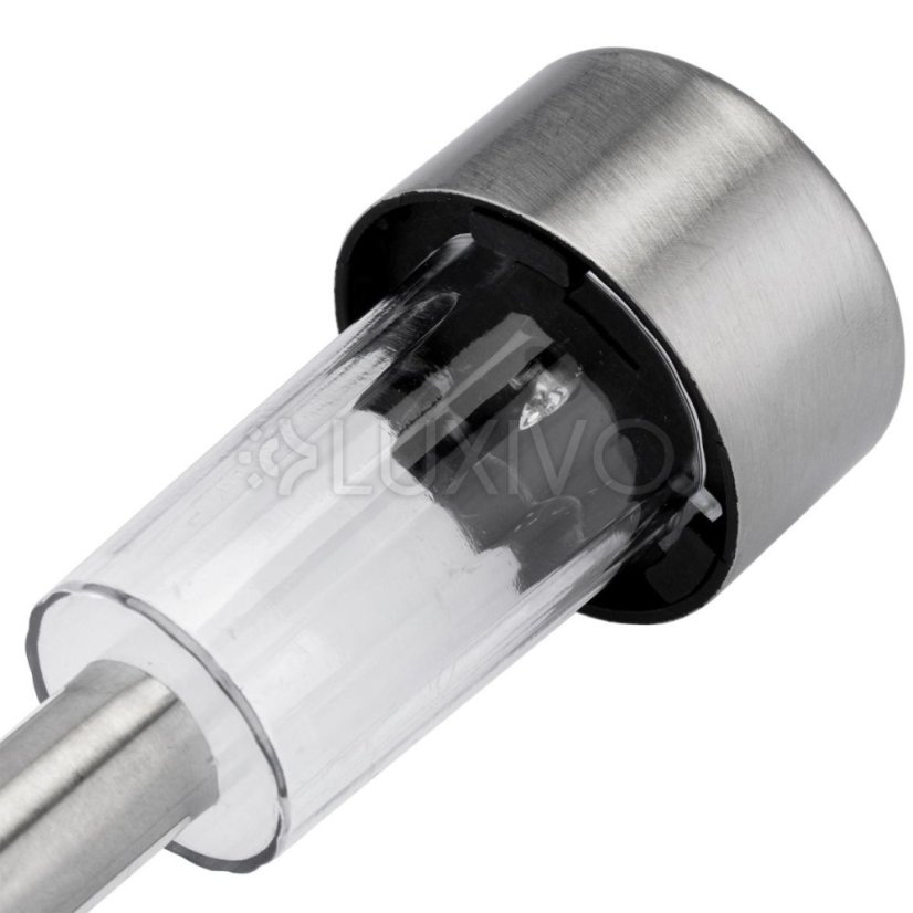 Záhradná lampa LED so solárnym pohonom Chrome 6500K PALIS LUMILED