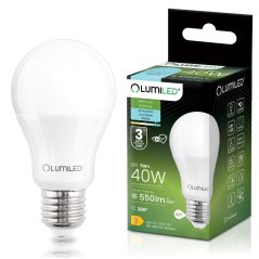 LED žiarovka E27 A60 5W = 40W 550lm 6500K studená 260° LUMILED