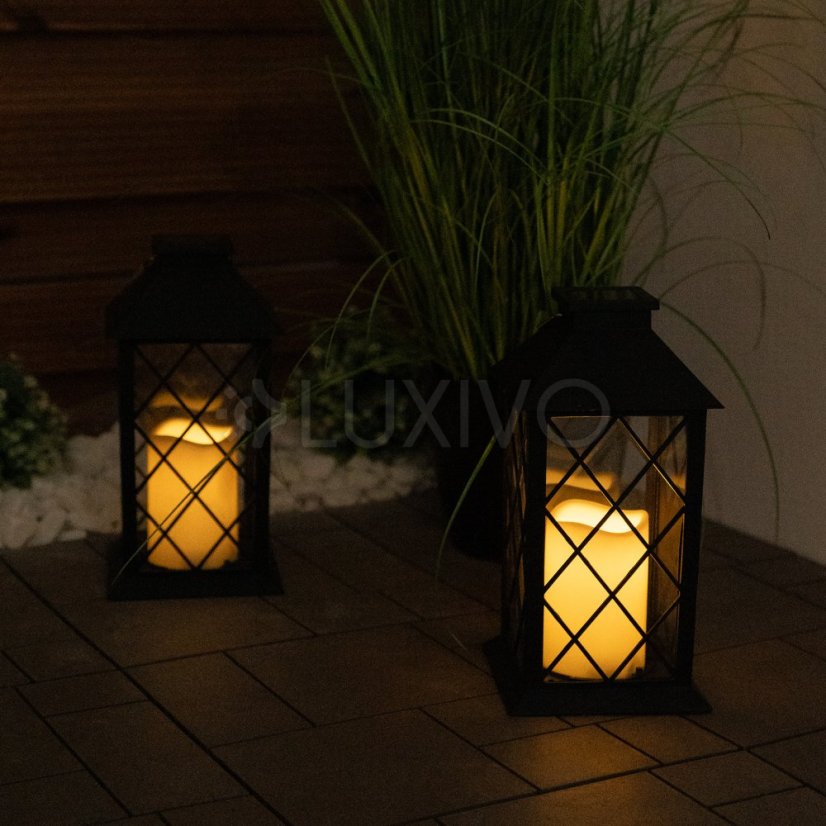 LED solárna záhradná lampa LIRIO Závesná lucerna 28cm LUMILED