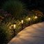 Komplet 4x Solárna záhradná lampa LED ANIGO 2700K zapichovacia vonkajšia stĺpiková lampka LUMILED