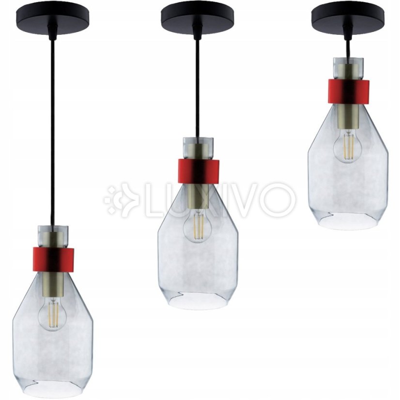 UMBRA závesné svietidlo ZWIS tmavé sklo pre LED 1xE27 LUMILED