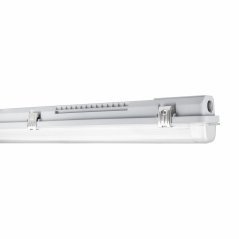 Zapustené hermetické svietidlo G13 povrchová montáž sivá 128x6,5cm IP65 IK08 odolné voči vlhkosti Ledvance