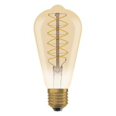 Dekoratívna LED žiarovka ST64 Edison E27 7W = 48W 600lm 2200K teplá 320° vlákno stmievateľná vintage 1906 Osram