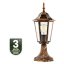 Záhradné svietidlo Vonkajšia lampa E27 Nízke tienidlo 40cm Patina BELLIS LUMILED