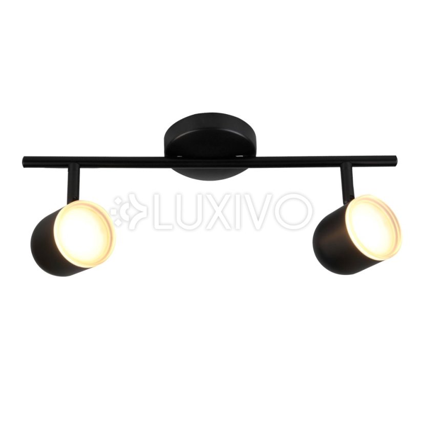 Stropné/stenové svietidlo nastaviteľné 8,4W LED RAWI 2 čierne 3000K GOLDLUX (Polux)