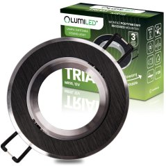 Zapustené halogénové svietidlo stropná lampa okrúhle pohyblivé GU10 MR16 čierna TRIAM LUMILED