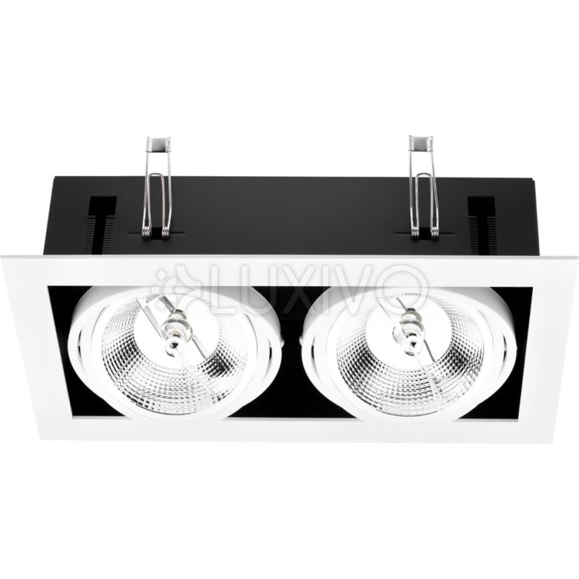 Halogénové svietidlo na zapustenie 2x GU10 ES111 Obdĺžnik biely CANIS LUMILED