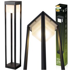 Záhradný stĺpik vonkajší stojaci LED 12W 3000K 80cm čierny QUERCUS LUMILED