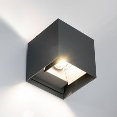 Záhradné nástenné svietidlo LED G9 nastaviteľné zhora nadol Graphite PYXIS LUMILED