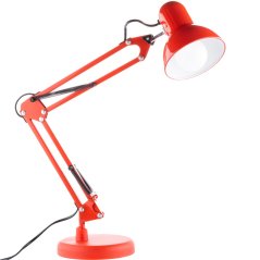 Stolová kresliaca lampa E27 TOBI Red Lumiled + držiak na dosku