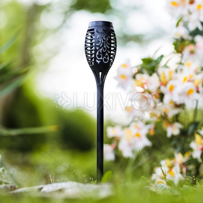 LED IGNIS Solárne záhradné svietidlo s efektom plameňa 50 cm LUMILED