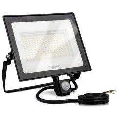 LED reflektor ZUNA2 100W 9000lm 4000K IP44 čierny so senzorom pohybu LUMILED