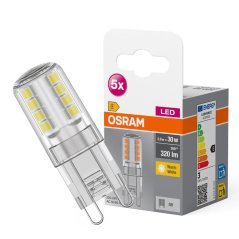 5x LED žiarovka G9 2,6W = 30W 320lm 2700K Warm 300° BASE Osram