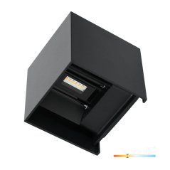 Nástenné svietidlo LED 6W 420lm 3000K neutrálna 2x LED IP54 čierna Querk