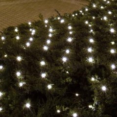 Vianočná led svetelná sieť vonkajšia - 160led - 2x1,5 m studená biela