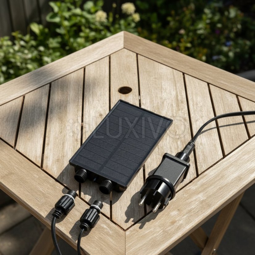 Solárna záhradná girlanda 30x LED dekoračné guličky 15, 05m 2700K teplá biela + diaľkové Lumiled