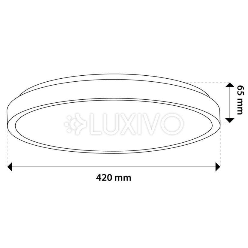 LED stropný plafón s povrchovou montážou 36W 4000K CELIS Round IP44 White Ring ALS LUMILED