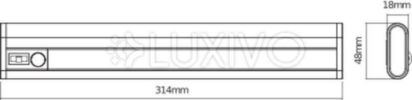 LED osvetlenie skrine 2,9W 174lm 4000K 30cm LEDVANCE so senzorom pohybu