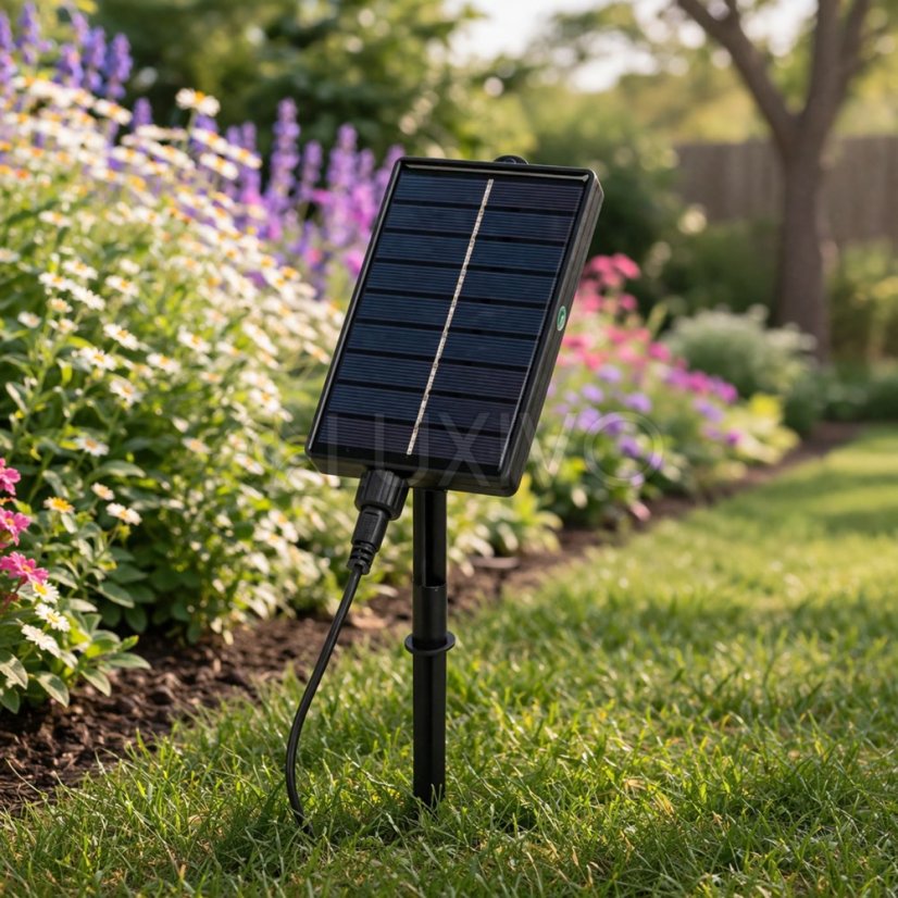 Záhradná solárna girlanda 20x LED dekoračné žiarovky 11, 68m 3000K teplá biela + diaľkové ovládanie LUMILED