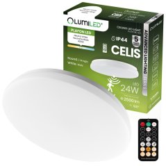 LED plafón s povrchovou montážou 24W 4000K CELIS Round IP44 Senzor pohybu ALS LUMILED