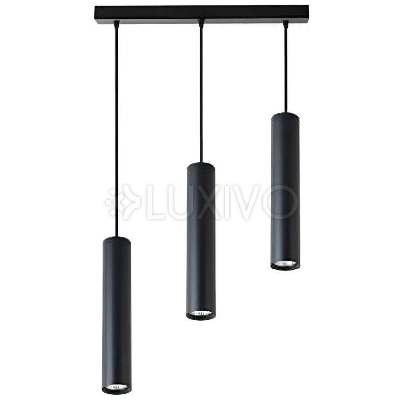 KEON stropné závesné svietidlo 3xGU10 nastaviteľná trubica čierna MASTERLED