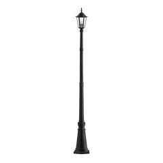 Lampa LED záhradná stojaca vonkajšia stĺpik E27 čierna IP44 Victoria 229cm Masterled