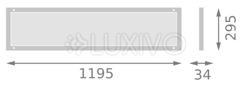 Stropný panel LED 42W 4410lm 4000K neutrálna biela 120x30cm integrovaný Ledvance