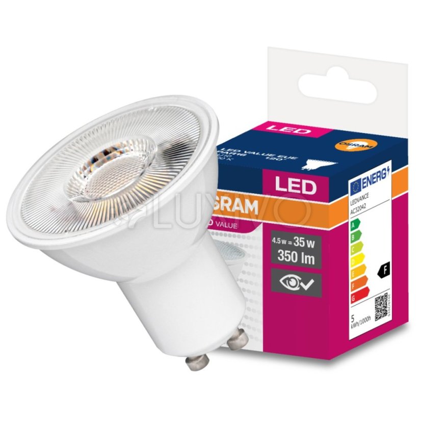 LED žiarovka GU10 4,5W = 35W 350lm 4000K Neutrálna 120° OSRAM Value