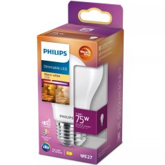 LED žiarovka E27 A60 7,2W = 75W 1055lm 2700 Warm Filament Milk PHILIPS Stmievateľná