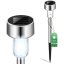 Záhradná lampa LED so solárnym pohonom Chrome 6500K PALIS LUMILED