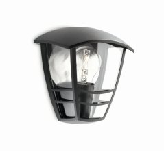 CREEK myGarden E27 IP44 Lucerna čierna PHILIPS LED fasádne svetlo