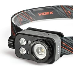 Čelová LED baterka 3 farby svetla 5W 500lm 5000K čierna IP65 Videx