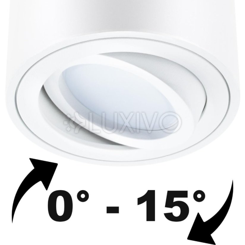 Prisadené halogénové bodové svietidlo AMAT-M - GU10 - LUMILED okrúhle biele 84 mm