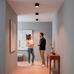 Halogénové prisadené svietidlo tuba GX53 spot nástenné stropné valec SUNLA čierne LUMILED