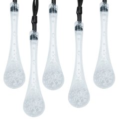 Solárna závesná girlanda 20x TEADS LED icicle záhradná lampa 3000K teplá farba