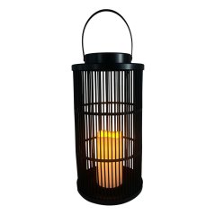 Solárny lampáš čierny so súmrakovým senzorom Fascino Sanico Goldlux