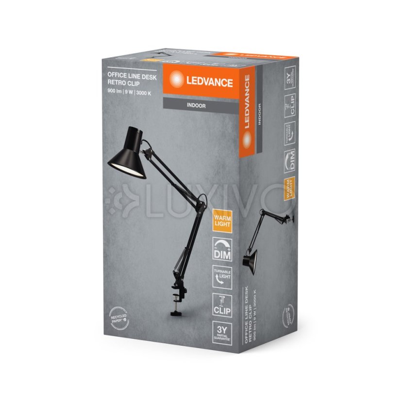 LED stolná lampa 9W 393lm 3000K Teplá stmievateľná