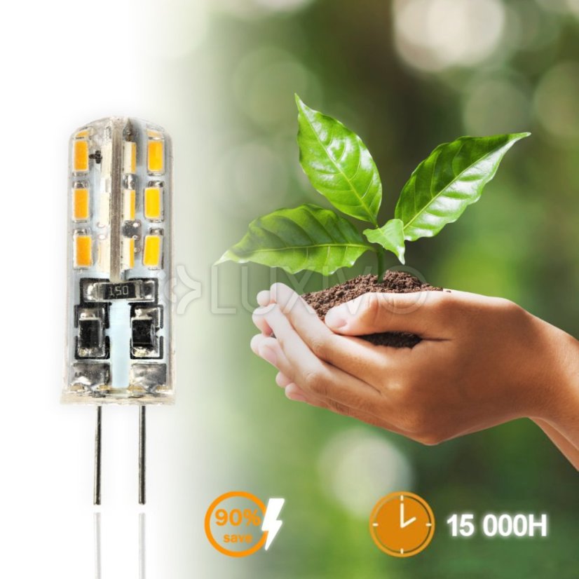 LED žiarovka G4 s päticou 2W = 20W 200lm 3000K teplá 270° LUMILED
