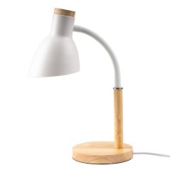 Stolná lampa školská kresliarska dekoratívna E27 NIKO biela Lumiled