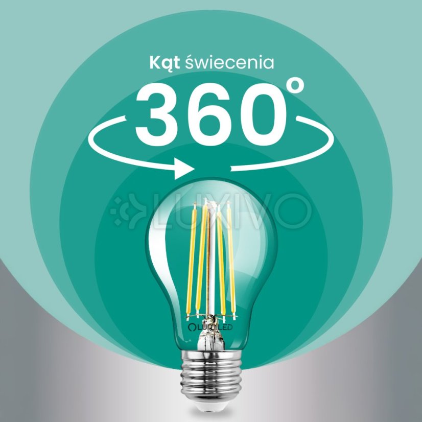 Žiarovka LED E27 A60 4, 9W 1055lm = 75W 4000K neutrálna 360° filament KLASA A LUMILED
