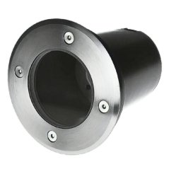 Zapustená najazdová lampa GU10 okrúhla IP67 230V 11 cm čierna strieborná Masterled